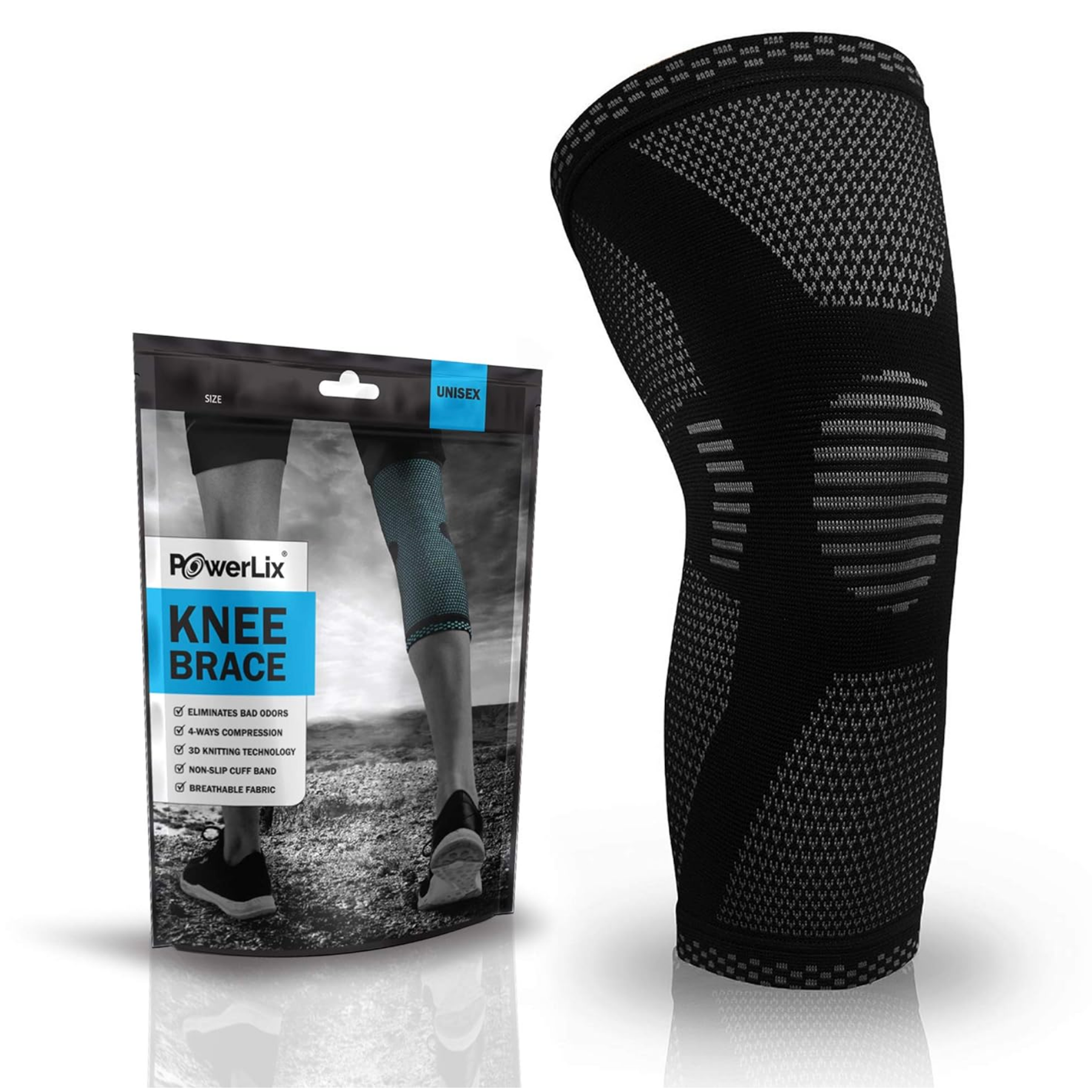 Compression Knee Sleeve - Best Knee Brace for Meniscus Tear and Quick Recovery