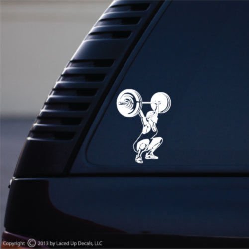 Women Olympic Lifting Snatch Vinyl Decal Small - Crossfit Overhead Squat lifting - Everyday Crosstrain