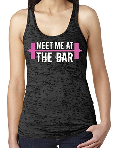 Women's Funny Crossfit Workout T-Shirt - Meet Me At The Bar Burnout Tank Top - Everyday Crosstrain