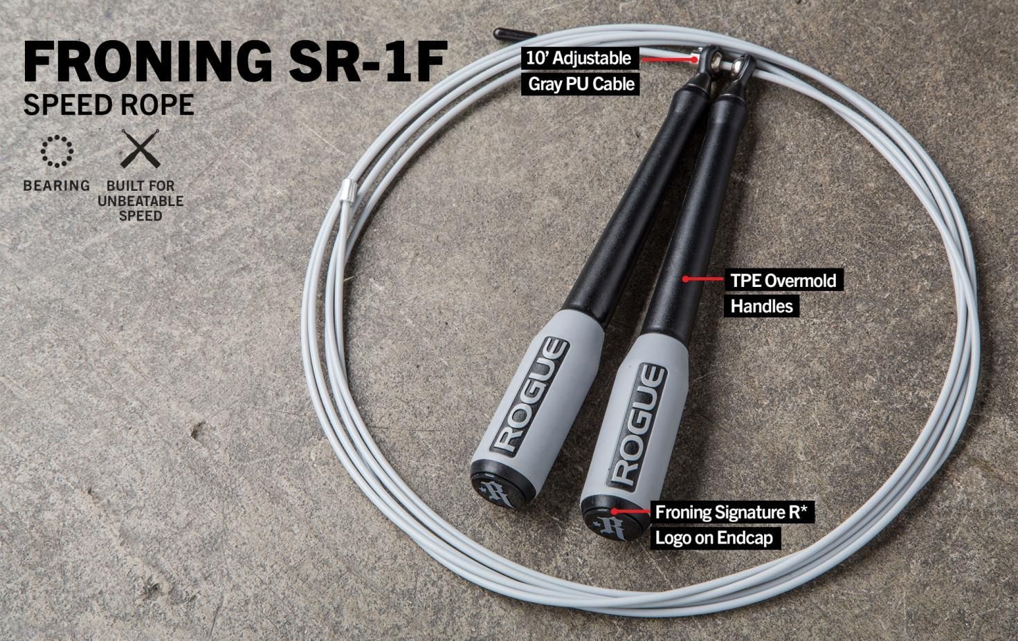 Rogue Fitness SR-1F Froning Speed Rope featuring the Fittest Man on Earth