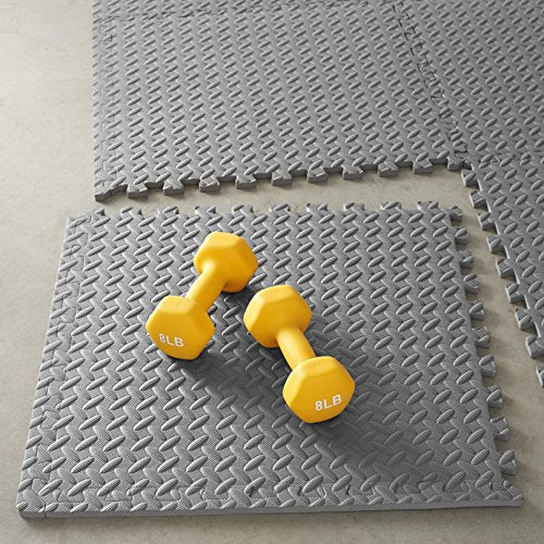Comfortable Exercise Mat with EVA Foam Interlocking Tiles. Quick Easy Assembly - Everyday Crosstrain