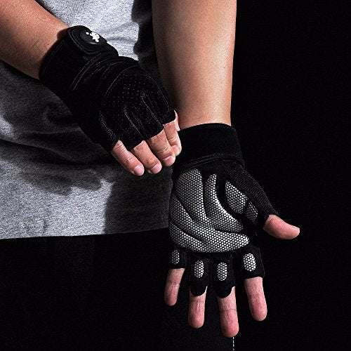 Workout Gloves, Light Microfiber & Anti-Slip Silica Gel Grip Gloves for Crossfit - Everyday Crosstrain