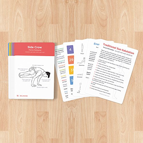 Intermediate Premium Yoga Cards Visual Study Practice Guide with Essential Poses - Everyday Crosstrain