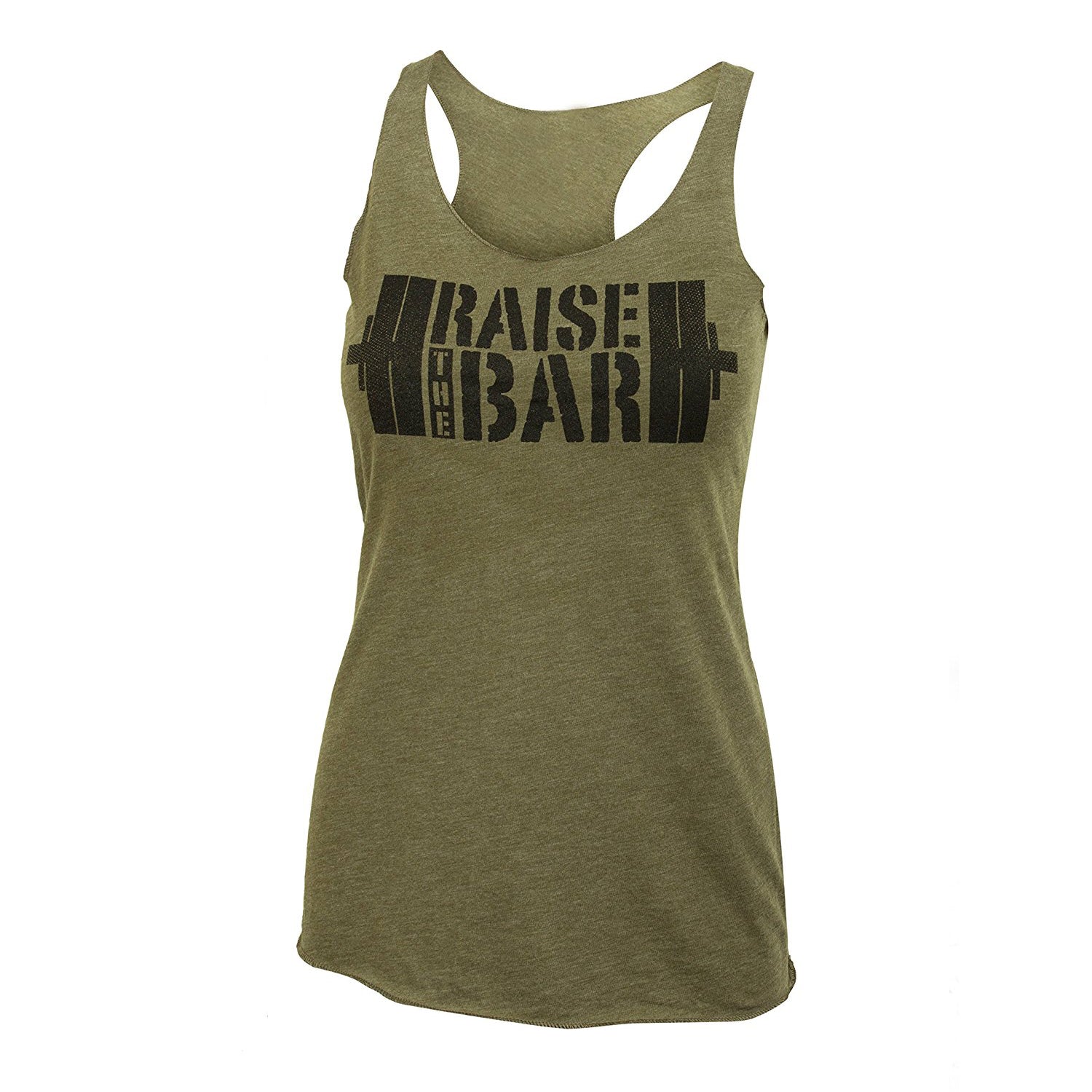 Raise the Bar Women's Barbell Military Green Workout Tank Top for Crossfit & Gym - Everyday Crosstrain