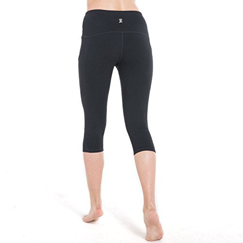 Women Cropped Leggings Sport High Waist Yoga Pants Tummy Control