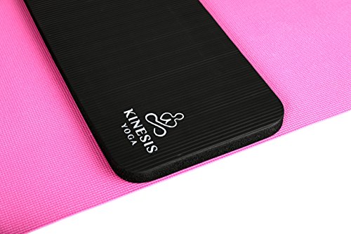 Kinesis Yoga Knee Pad Cushion - Extra Thick 1 inch (25mm) for Pain Free  Black