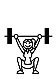 Crossfit Lifting Girl Vinyl Sticker - Girl doing Overhead Squat