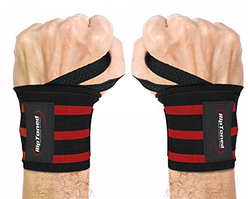 Wrist Wraps by Rip Toned, 18” Weightlifting Wrist Wraps for Men & Women -  Wrist Support Wraps for Weight Lifting, Strength Training, Powerlifting 