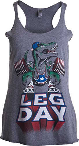 Leg Day | Funny Weight Lifter Barbell Training Squat Workout Women's Racer Tank - Everyday Crosstrain