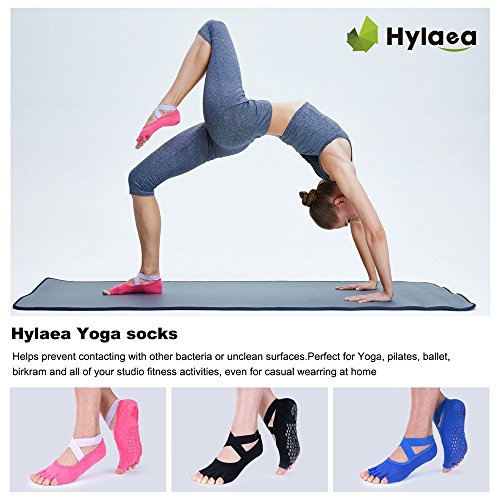 Women Toeless Yoga Socks for with Grip & Non Slip Half Toe for better  balance