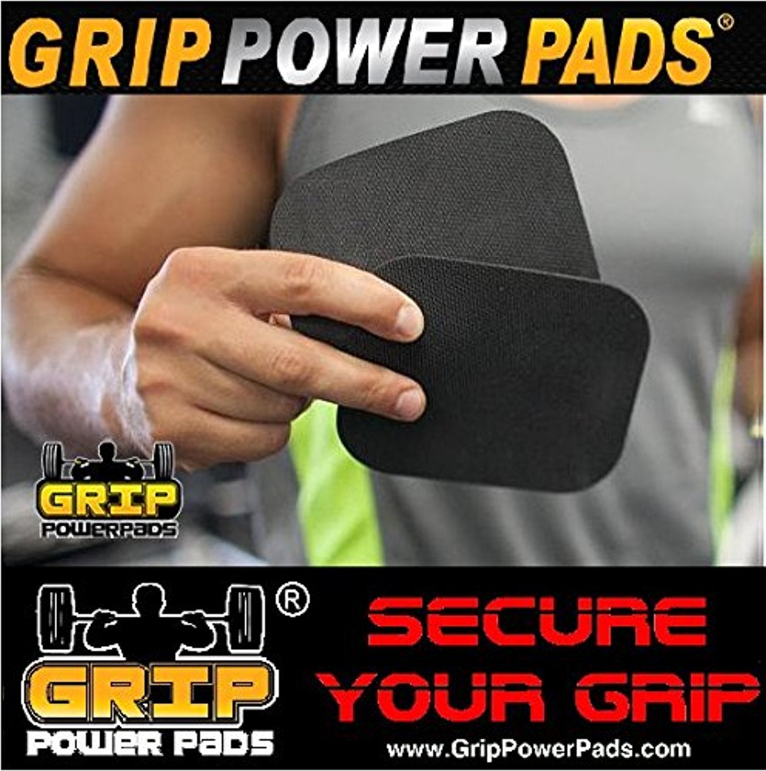 GRIP POWER PADS - Alternative To Gym Workout Gloves. Comfortable Weight Grip Pad - Everyday Crosstrain