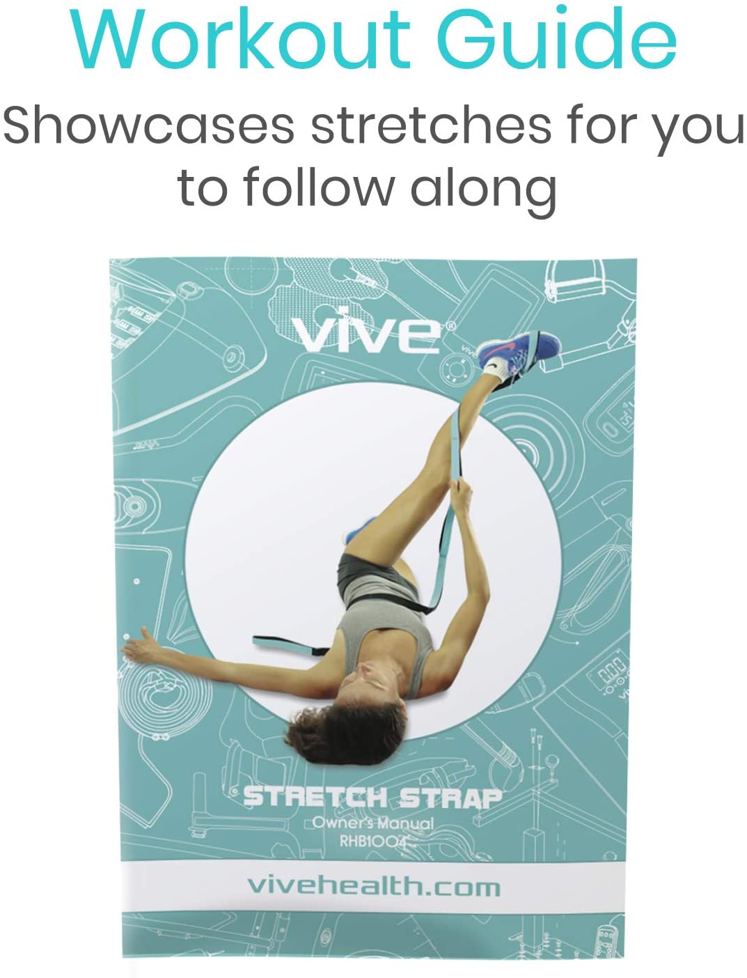 Vive Stretch Strap - Leg Stretch Band to Improve Flexibility - Stretching  Out Yoga Strap - Exercise and Physical Therapy Belt for Rehab, Pilates,  Dance and Gymnastics with Workout Guide Book (Gray) 