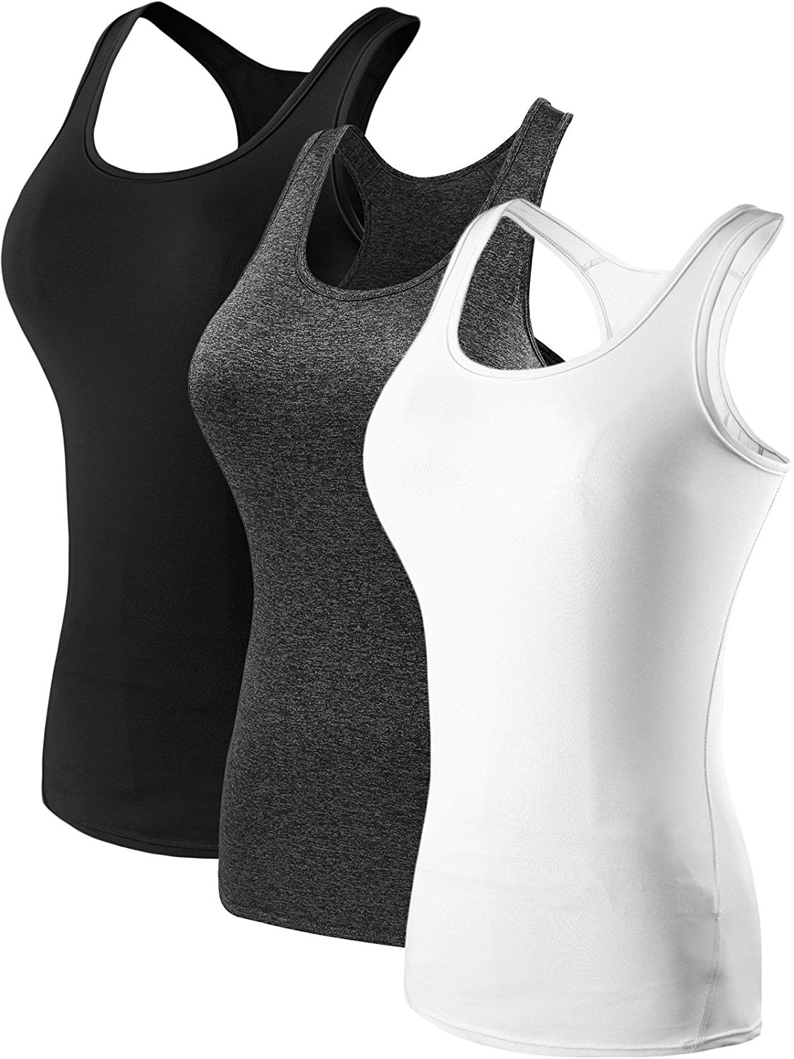 Neleus Women s 3 Pack Compression Base Layer Dry Fit Tank Top 04# 3 Pack:green,blue,red  Small / Bust:32.5-35 : : Clothing & Accessories