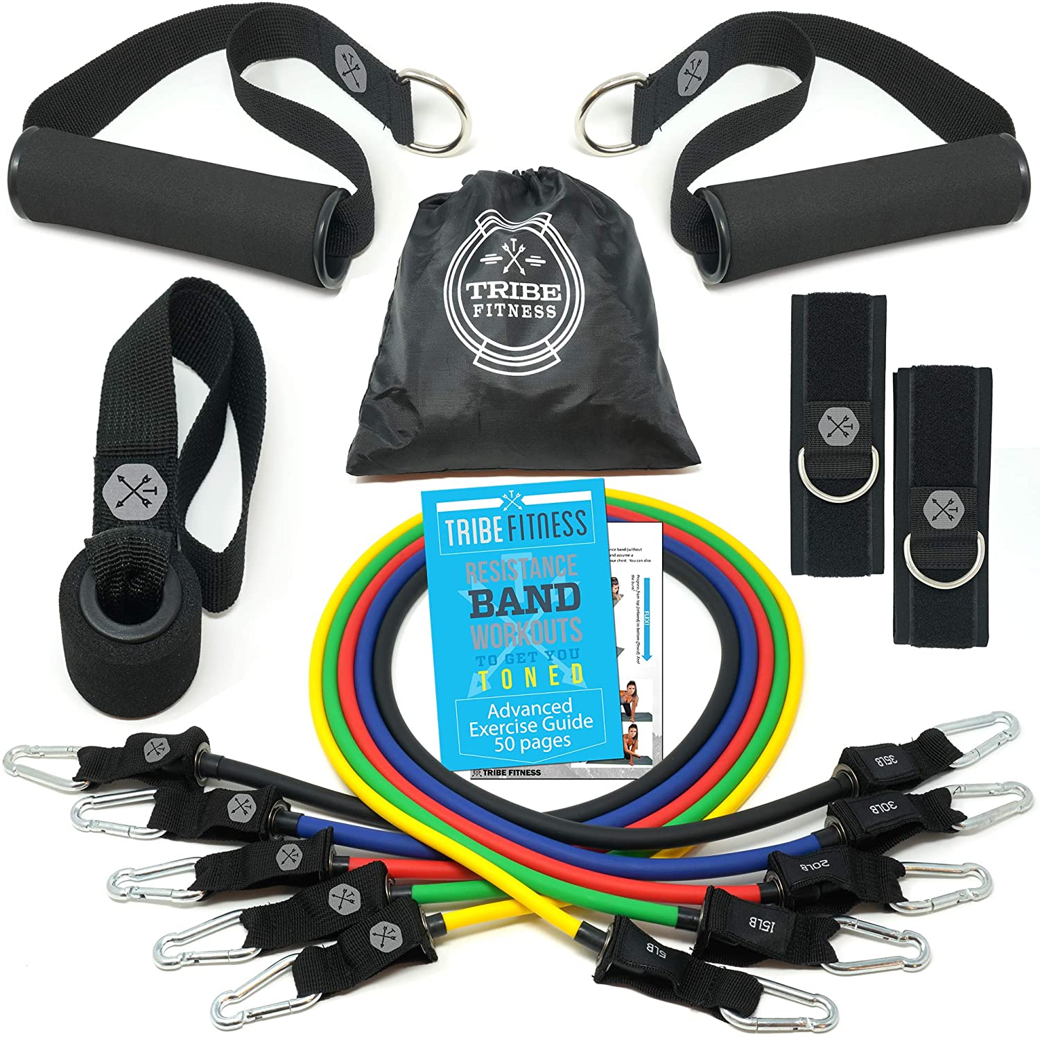 Premium 11pc Resistance Band Set - For Any Resistance Training and Home Workouts