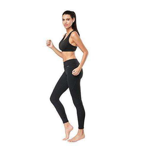 Compression Yoga Pants Power Stretch Workout Leggings, High Waist