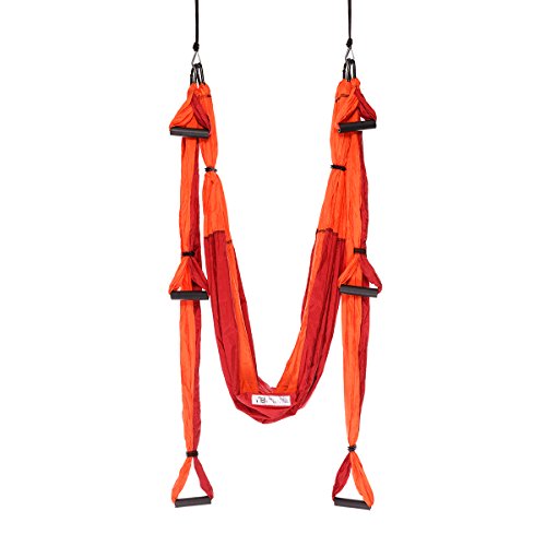 Orange Yoga Trapeze - Yoga Swing / Sling / Inversion Tool For Deep Core  Strength