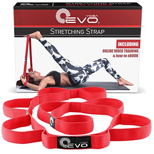 Christmas Red Yoga Stretching Strap Exercise Belt Yoga & Pilates