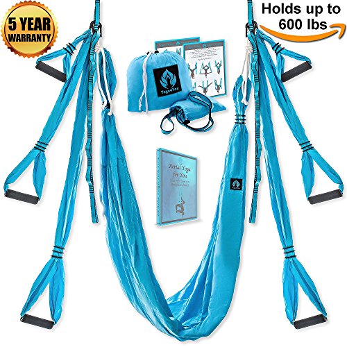  Aerial Yoga Hammock,Ultra Strong Yoga Swings Set Trapeze  Extension,Antigravity Ceiling Hanging Yoga Sling Inversion Exercises