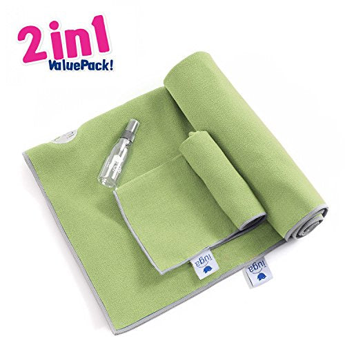 Non Slip Extra Thick Yoga Towel plus Hand Towel 2 in1 Set. Super Absor -  Everyday Crosstrain