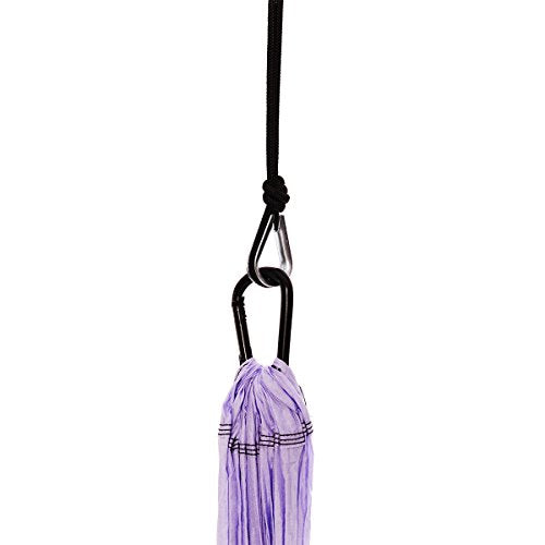 YOGABODY Yoga Trapeze Pro - Yoga Inversion Swing with Free Video Series and  Pose Chart, Purple 