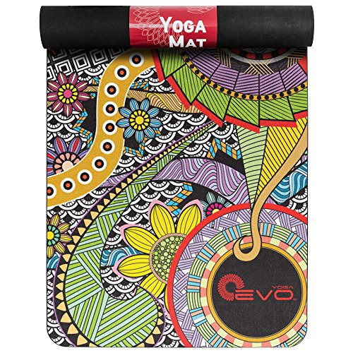Beautifully Designed Thick Suede Yoga Mat. 3mm. Perfect for your Yoga Sessions