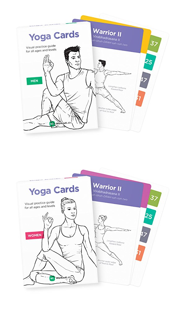 Premium Yoga Cards Visual Study, Practice Guide with Essential Poses, Meditation - Everyday Crosstrain