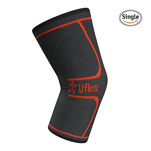 UFlex Athletics Knee Compression Sleeve Support for Women and Men - Knee  Brace for Pain Relief, Fitness, Weightlifting, Hiking, Sports - Red, Medium