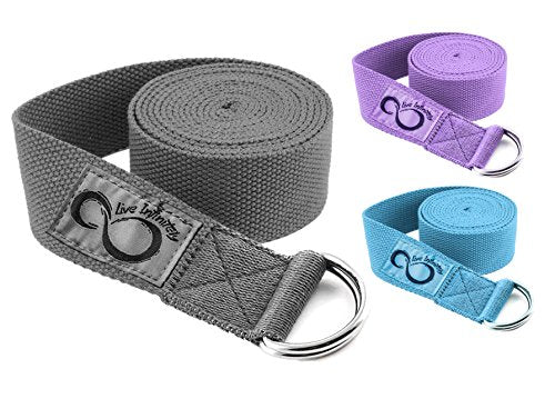 REEHUT Yoga Block 2 Pack and Metal D Ring Yoga Strap 1 Pack Combo