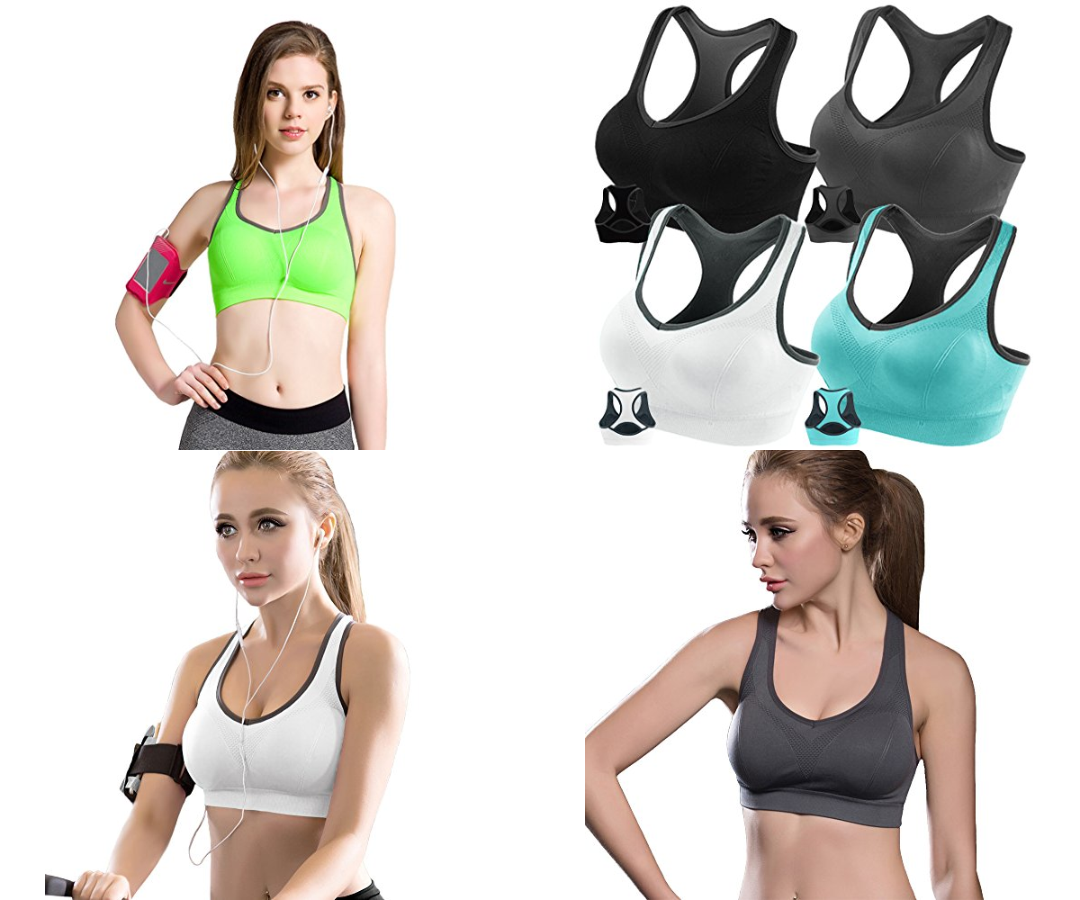  MIRITY Women Racerback Sports Bras - High Impact Workout Gym  Activewear Bra