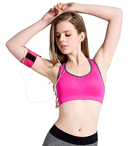 FITTIN Racerback Sports Bras for Women - Padded Seamless High Impact  Support for