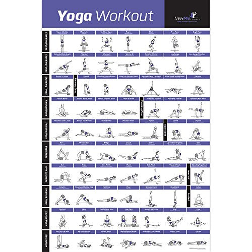 Laminated Yoga Workout Exercise Poster - Premium Instructional Essenti -  Everyday Crosstrain