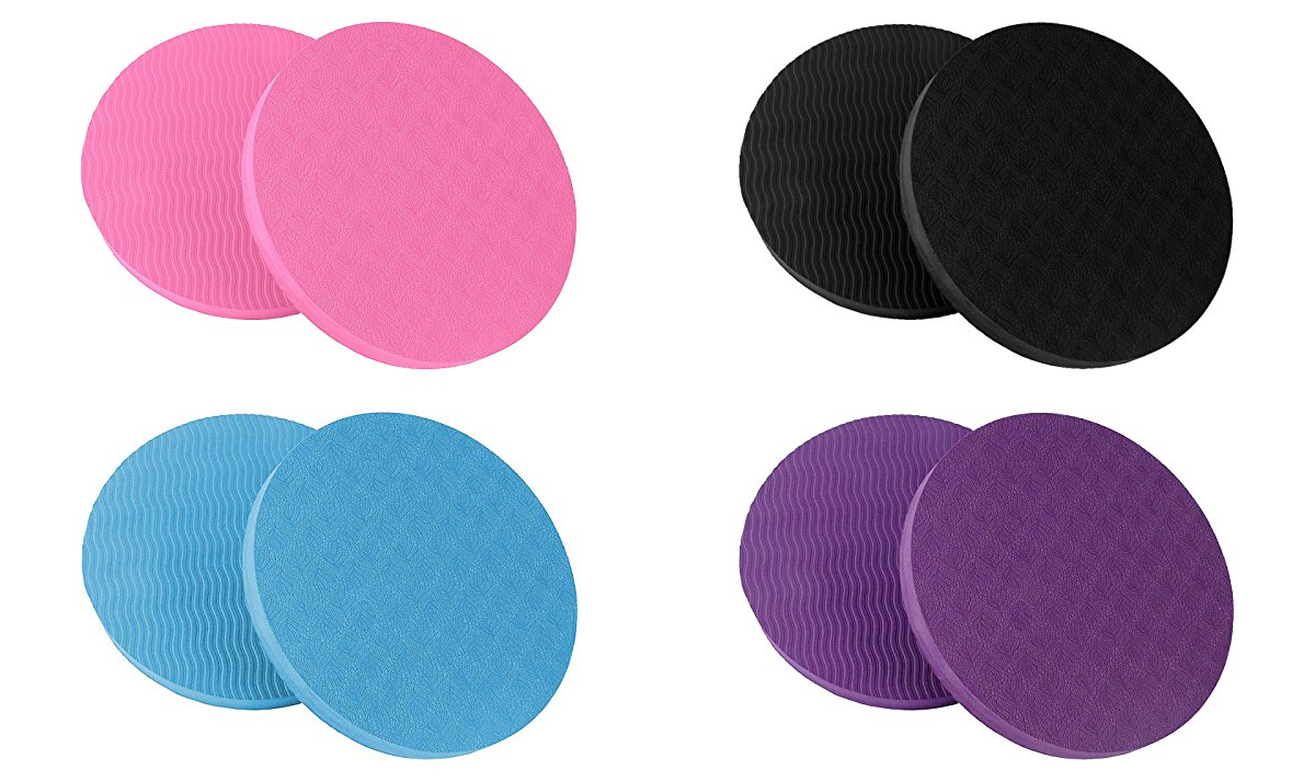 Pack of 2 Eco Yoga Workout Knee Pad Cushion Comfort Non Slip surface Grips Mat - Everyday Crosstrain