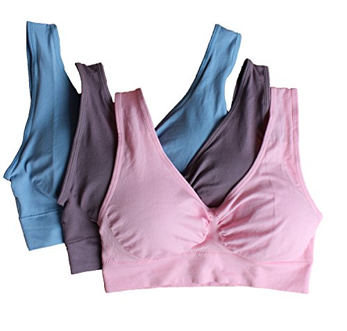 3 Pack Ultra Comfort Seamless Sport Style Bra Available In Various