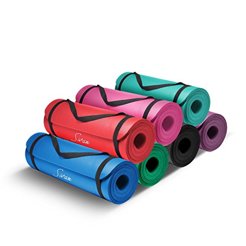 Comfort Foam Yoga Mat 1/2-Inch Extra Thick, 71-Inch Long NBR, for Exercise, Yoga - Everyday Crosstrain
