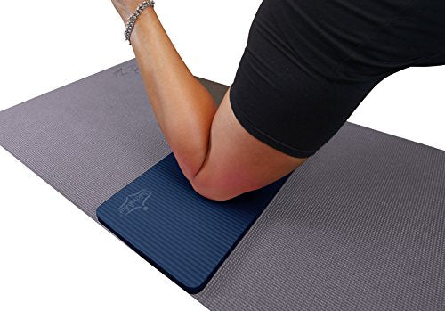 SukhaMat Yoga Knee Pad - NEW! 15mm (5/8) Thick - The best yoga knee pad  for a pain free practice. Cushions pressure points. Complements your  full-size yoga mat. (Dark Blue) 